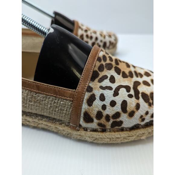 stuart weitzman  cheetah print leather espadrilles sz 38 (US sz 7) - Picture 10 of 12